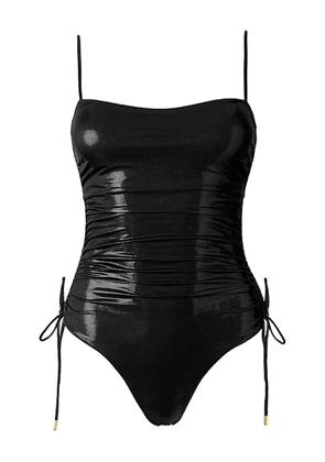 SOFIA ERHAN metallic-effect side-tie swimsuit - Black