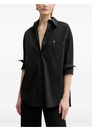 FRACOMINA logo-detail pocket shirt - Black