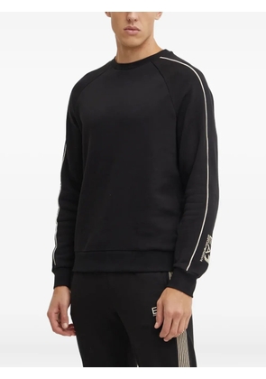 Ea7 Emporio Armani stripe-detail crew-neck sweatshirt - Black