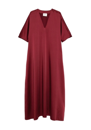 Atu Body Couture satin v-neck maxi dress - Red
