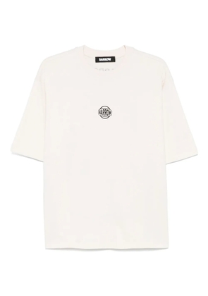 BARROW crystal-embellishment T-shirt - Neutrals