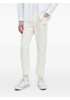 Desigual distressed logo-patch jeans - Neutrals