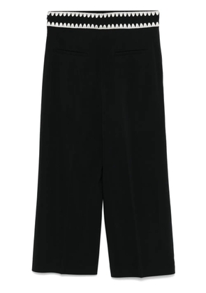 Valentino Garavani Pre-Owned 2010s embroidered-detail trousers - Black