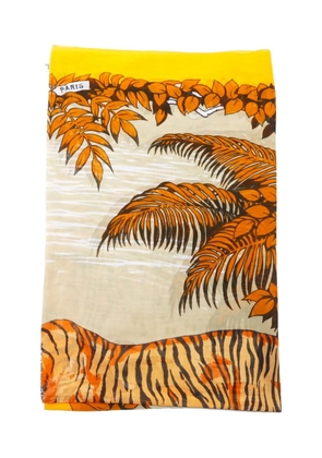 Hermès Pre-Owned 1990s tiger-print scarf - Orange