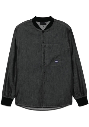 SPORT b. by agnès b. rib-collar shirt - Black