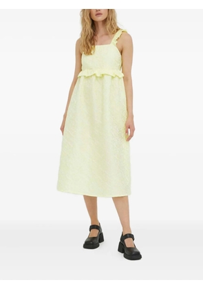 Résumé ruffled jacquard dress - Yellow
