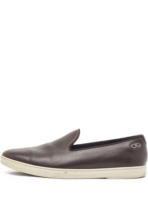 Ferragamo Pre-Owned leather loafers - Brown