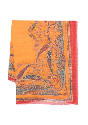 ETRO paisley-print scarf - Orange