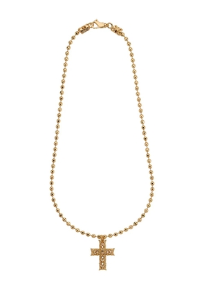 Emanuele Bicocchi beaded Notre-Dame cross necklace - Gold