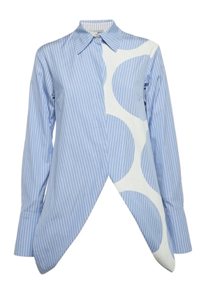 Stella McCartney Pre-Owned striped circle-print shirt - Blue