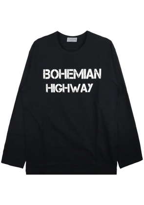 Yohji Yamamoto logo-print cotton T-shirt - Black