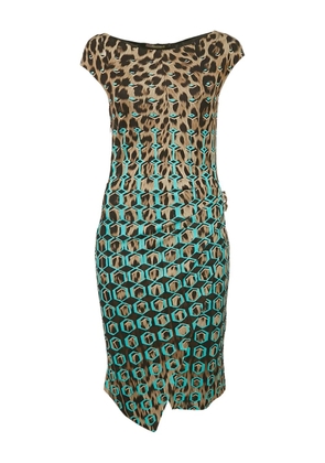 Roberto Cavalli Vintage 2024 leopard geometric dress - Brown