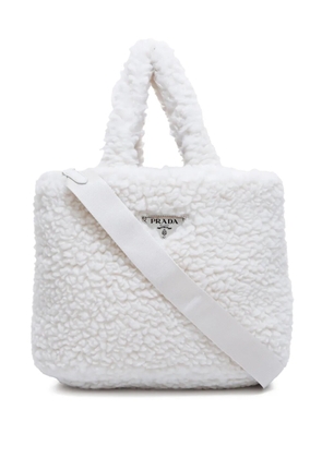 Prada Pre-Owned shearling two-way bag - White
