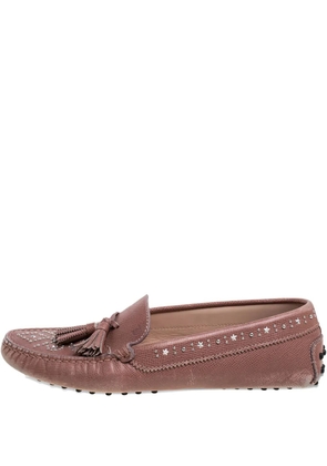 Tod's Vintage pre-owned tassel studded loafers - Pink
