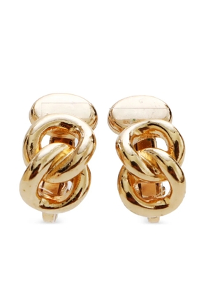Christian Dior Pre-Owned curb-link clip-on earrings - Gold