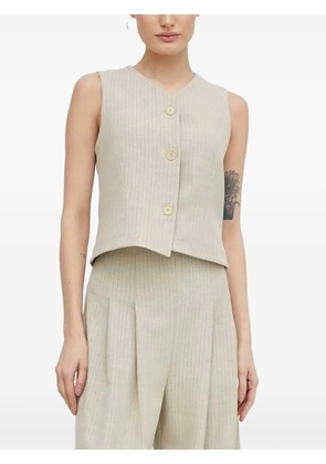 lovechild pinstripe sleeveless top - Neutrals