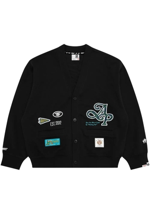AAPE BY *A BATHING APE® logo-appliqué cardigan - Black