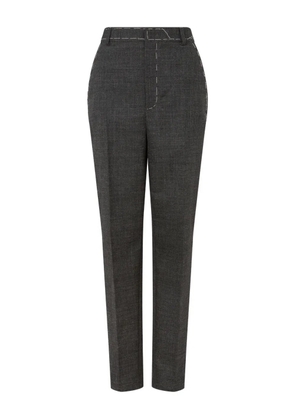 Moschino contrast-stitch wool trousers - Grey