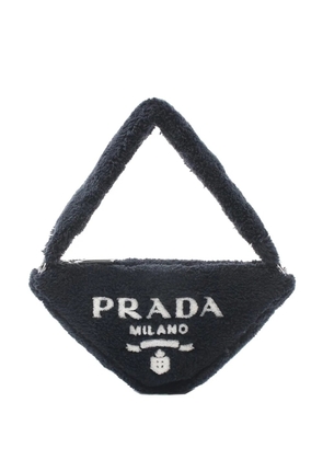Prada Pre-Owned 2013-2025 Spugna Terry Cloth Triangle Logo handbag - Black