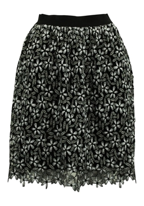 Self-Portrait guipure-lace mini skirt - Black