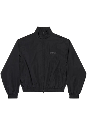 Balenciaga mirrored logo-print track jacket - Black