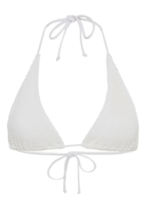 Bond-eye Sofie triangle bikini top - White