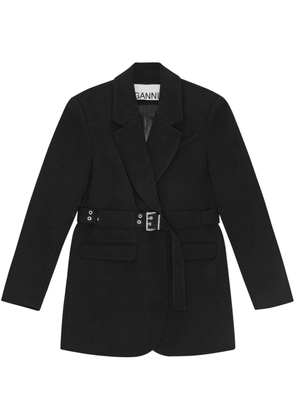 GANNI belted blazer - Black