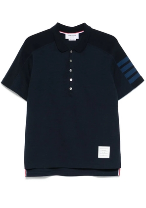 Thom Browne 4-Bar stripe cotton polo shirt - Blue
