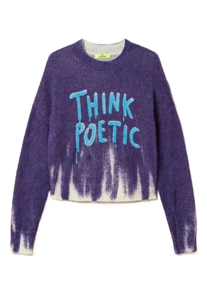 TWINSET lettering-print sweater - Purple