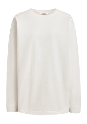 12 STOREEZ textured-cotton long-sleeve T-shirt - White