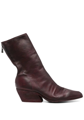 Guidi 55mm leather boots - Red