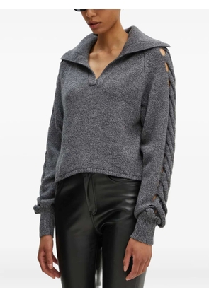 IRO braided cutout sweater - Grey