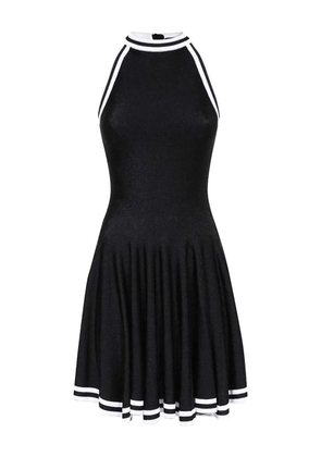 Balmain halterneck fluted dress - Black