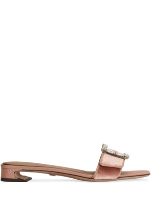 Dolce & Gabbana crystal-buckle sandals - Pink