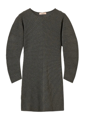 TWINSET stitch-pattern knit dress - Grey