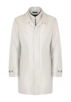 Fay buttoned collar coat - Neutrals