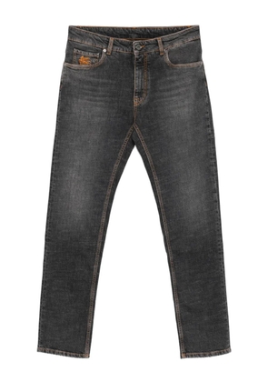 ETRO logo-embroidered jeans - Grey
