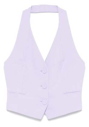 Patrizia Pepe halterneck waistcoat - Purple