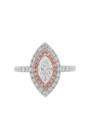 HYT Jewelry 18K white and rose gold diamond ring - Silver