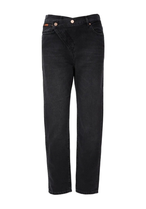 No44 crossover-button jeans - Black