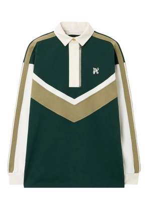 Palm Angels monogram colourblock polo shirt - Green