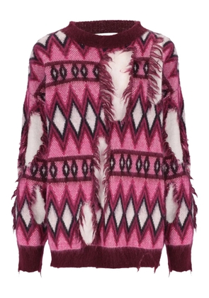 Laneus fringed-detail sweater - Pink