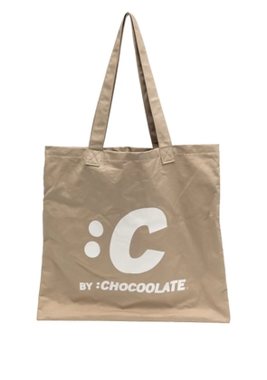 CHOCOOLATE graphic tote bag - Neutrals