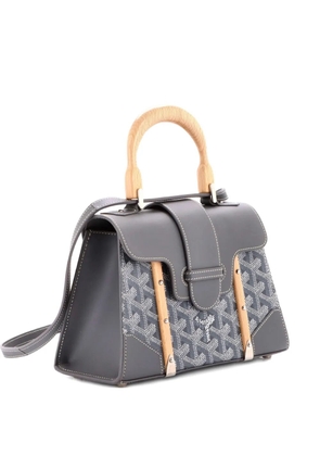 Goyard Pre-Owned Structured Saigon Top Handle Bag Coated Canvas with Leather Mini satchel - Grey