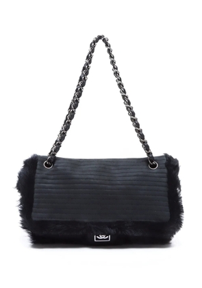 CHANEL Pre-Owned 2007 Mink fur CC flap shoulder bag - Black