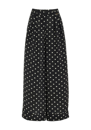 Françoise polka-dot palazzo pants - Black
