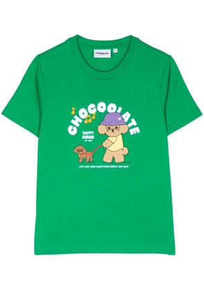CHOCOOLATE graphic-print cotton T-shirt - Green