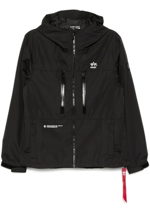 izzue logo-embroidered jacket - Black