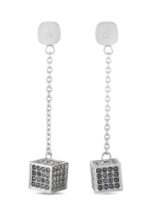 Calvin Klein Vintage crystal-embellished earrings - Silver
