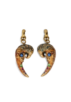 ETRO paisley-parrot crystal earrings - Gold